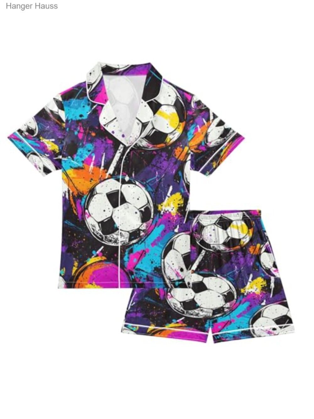 Kids Silk Pajama Set Short Sleeve Soft Sleepwear 2 Piece Pjs